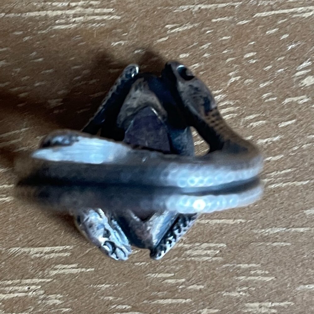 rainbow moonstone medusa devotion ring sz 4.75 - Picture 7 of 9